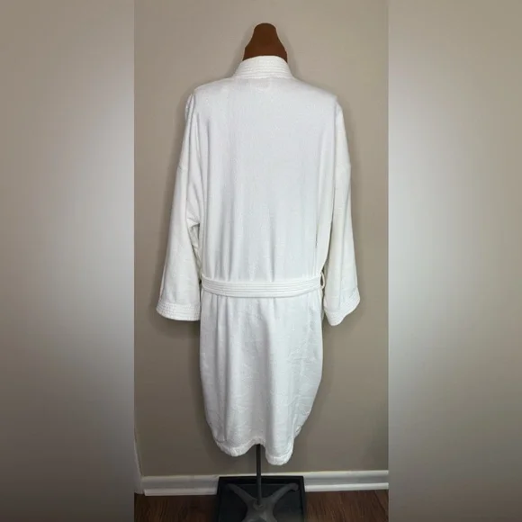 Vintage Intimate Moods White Terrycloth Bathrobe Pockets Extra Large - Picture 3 of 6
